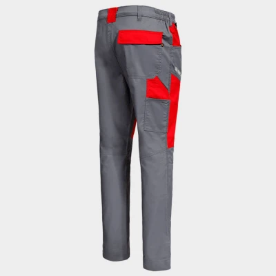Pantaloni de lucru EOS STRETCH RED/GREY / Stenso / Pantaloni salopeta talie