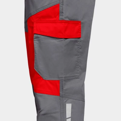 Pantaloni de lucru EOS STRETCH RED/GREY / Stenso / Pantaloni salopeta talie