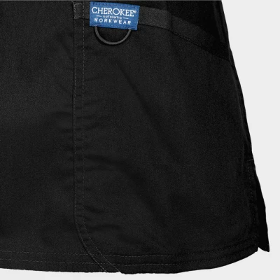 Tunică medicală de damă CHEROKEE WRAP NEGRU WWE610 / Stenso / Sanitara, Asistenti medicali, Curatenie
