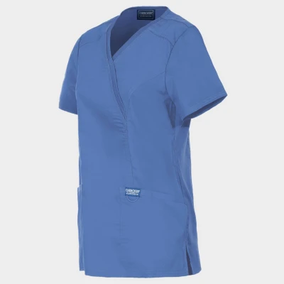 Tunică medicală de damă CHEROKEE WRAP ALBASTRU DESCHIS WWE610 / Stenso / Sanitara, Asistenti medicali, Curatenie