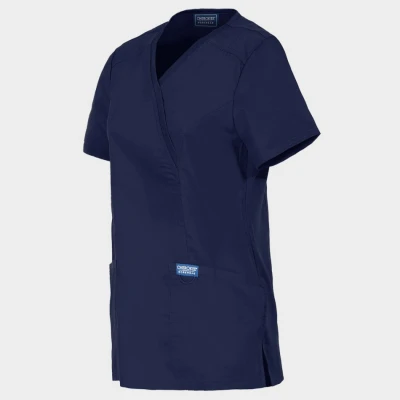 Tunică medicală de damă CHEROKEE WRAP ALBASTRU ÎNCHIS WWE610 / Stenso / Sanitara, Asistenti medicali, Curatenie