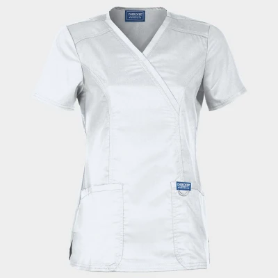Tunică medicală de damă CHEROKEE WRAP ALB WWE610 / Stenso / Sanitara, Asistenti medicali, Curatenie