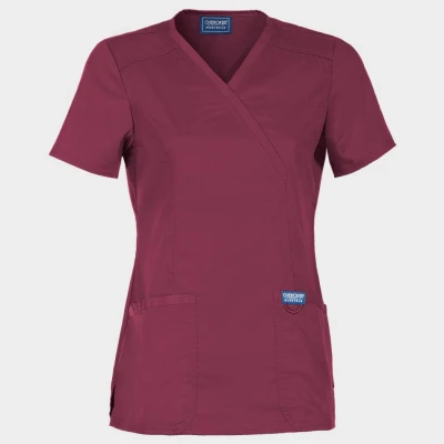 Tunică medicală de damă CHEROKEE WRAP VIȘINIU WWE610 / Stenso / Sanitara, Asistenti medicali, Curatenie