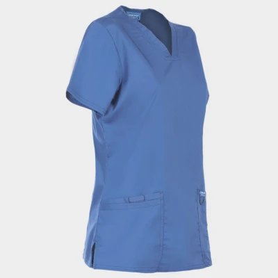 Tunică medicală de damă CHEROKEE V-NECK ALBASTRU DESCHIS WWE620 / Stenso / Sanitara, Asistenti medicali, Curatenie
