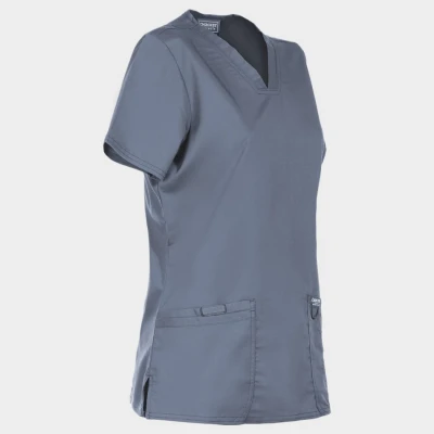 Tunică medicală de damă CHEROKEE V-NECK GRI WWE620 / Stenso / Sanitara, Asistenti medicali, Curatenie