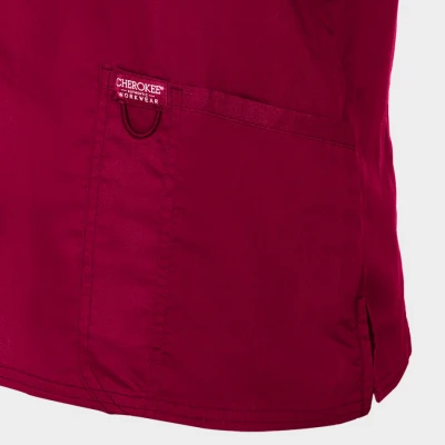 Tunică medicală de damă CHEROKEE V-NECK VIȘINIU WWE620 / Stenso / Sanitara, Asistenti medicali, Curatenie
