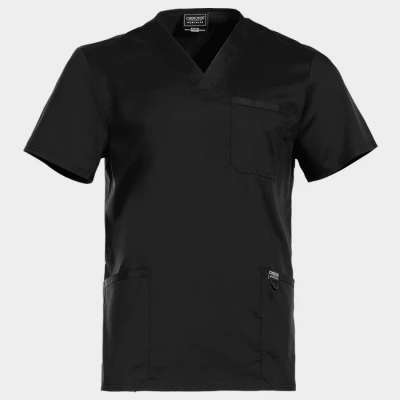 Tunică medicală de bărbat CHEROKEE V-NECK NEGRU WWE670 / Stenso / Sanitara, Asistenti medicali, Curatenie
