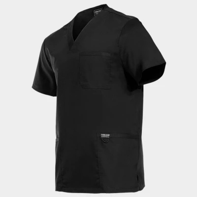 Tunică medicală de bărbat CHEROKEE V-NECK NEGRU WWE670 / Stenso / Sanitara, Asistenti medicali, Curatenie