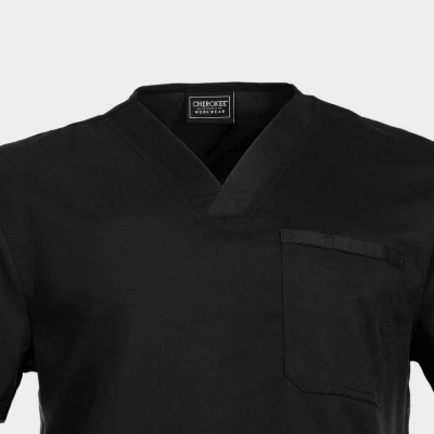 Tunică medicală de bărbat CHEROKEE V-NECK NEGRU WWE670 / Stenso / Sanitara, Asistenti medicali, Curatenie