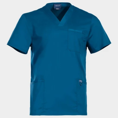 Tunică medicală de bărbat CHEROKEE V-NECK CARIBBEAN BLUE WWE670 / Stenso / Sanitara, Asistenti medicali, Curatenie