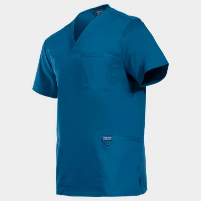 Tunică medicală de bărbat CHEROKEE V-NECK CARIBBEAN BLUE WWE670 / Stenso / Sanitara, Asistenti medicali, Curatenie