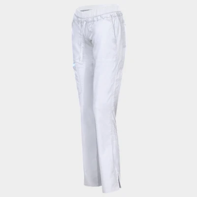 Pantaloni medicali de damă CHEROKEE MR TAPERED ALB WWE105 / Stenso / Sanitara, Asistenti medicali, Curatenie