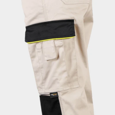 Pantaloni de damă BELLA STRETCH BEJ / Stenso / Pantaloni salopeta talie