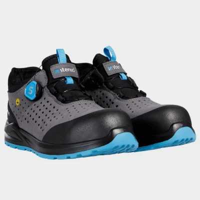 Pantofi de protectie JETT S1PS ESD GRI/ALBASTRU / Stenso / Pantofi protectie S1PS