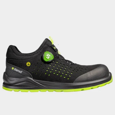 Pantofi de protectie JETT S1PS ESD NEGRU/VERDE / Stenso / Pantofi protectie S1PS