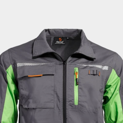 Jachetă de lucru PRISMA LIGHT STRETCH GRI/VERDE / Stenso / Jachete salopeta