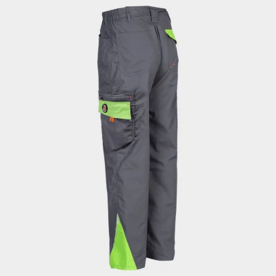 Pantaloni de lucru PRISMA LIGHT STRETCH GRI/VERDE / Stenso / Pantaloni salopeta talie