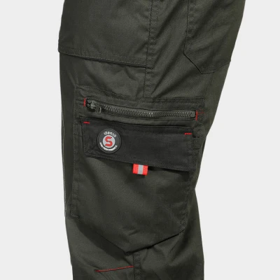 Pantaloni de salopete PRISMA LIGHT STRETCH KAKI/NEGRU / Stenso / Pantaloni salopeta cu pieptar