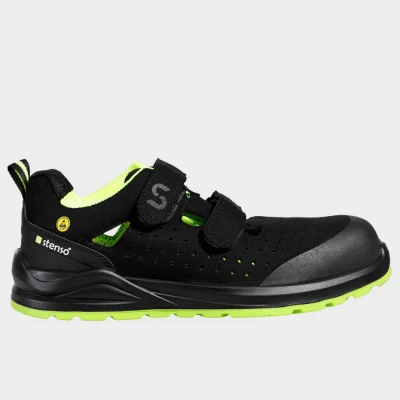 Sandale de protectie JETT S1PS ESD NEGRU/VERDE / Stenso / Sandale protectie S1PS