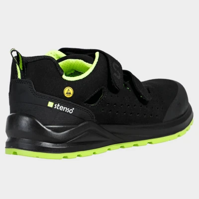 Sandale de protectie JETT S1PS ESD NEGRU/VERDE / Stenso / Sandale protectie S1PS