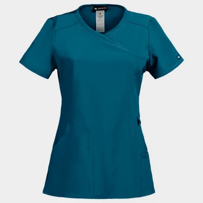 Tunică medicală pentru femei CHEROKEE WRAP PETROL CKE2625A / Stenso / Sanitara, Asistenti medicali, Curatenie
