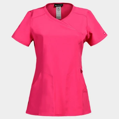 Tunică medicală pentru femei CHEROKEE WRAP ROZ CKE2625A / Stenso / Sanitara, Asistenti medicali, Curatenie
