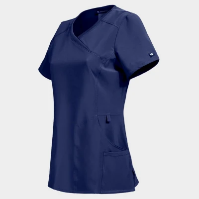 Tunică medicală pentru femei CHEROKEE WRAP ALBASTRU ÎNCHIS CKE2625A / Stenso / Sanitara, Asistenti medicali, Curatenie