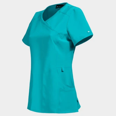 Tunică medicală pentru femei CHEROKEE WRAP PETROL DESCHIS CKE2625A / Stenso / Sanitara, Asistenti medicali, Curatenie