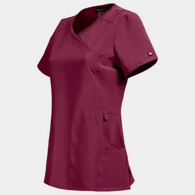 Tunică medicală pentru femei CHEROKEE WRAP VIȘINIU CKE2625A / Stenso / Sanitara, Asistenti medicali, Curatenie