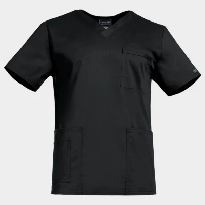 Tunică medicală CHEROKEE V-NECK NEGRU WWE4725 / Stenso / Sanitara, Asistenti medicali, Curatenie