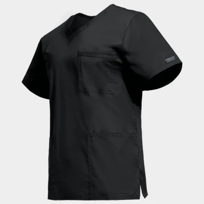 Tunică medicală CHEROKEE V-NECK NEGRU WWE4725 / Stenso / Sanitara, Asistenti medicali, Curatenie