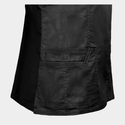 Tunică medicală pentru femei CHEROKEE WRAP NEGRU WWE4728 / Stenso / Sanitara, Asistenti medicali, Curatenie