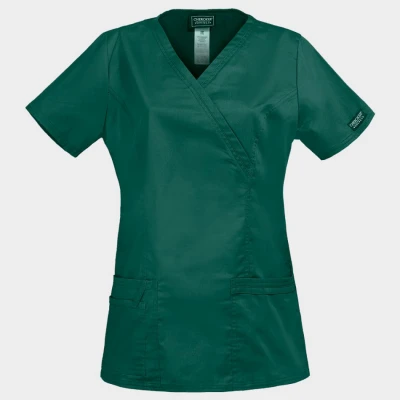 Tunică medicală pentru femei CHEROKEE WRAP NEGRU WWE4728 / Stenso / Sanitara, Asistenti medicali, Curatenie