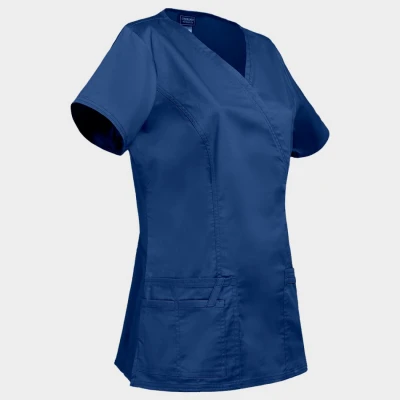 Tunică medicală pentru femei CHEROKEE WRAP ALBASTRU ÎNCHIS WWE4728 / Stenso / Sanitara, Asistenti medicali, Curatenie