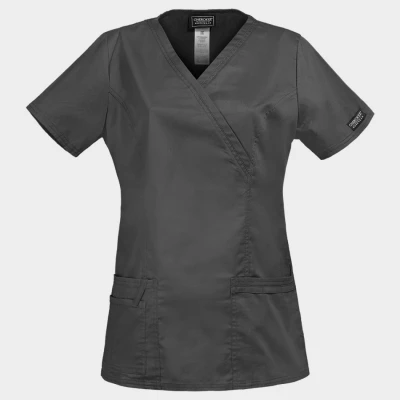Tunică medicală pentru femei CHEROKEE WRAP GRI WWE4728 / Stenso / Sanitara, Asistenti medicali, Curatenie