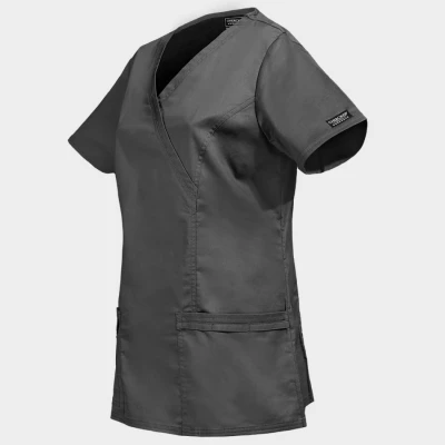Tunică medicală pentru femei CHEROKEE WRAP GRI WWE4728 / Stenso / Sanitara, Asistenti medicali, Curatenie