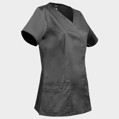 Tunică medicală pentru femei CHEROKEE WRAP GRI WWE4728 / Stenso / Sanitara, Asistenti medicali, Curatenie