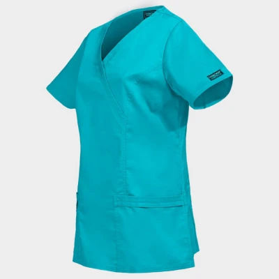 Tunică medicală pentru femei CHEROKEE WRAP PETROL DESCHIS WWE4728 / Stenso / Sanitara, Asistenti medicali, Curatenie