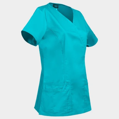 Tunică medicală pentru femei CHEROKEE WRAP PETROL DESCHIS WWE4728 / Stenso / Sanitara, Asistenti medicali, Curatenie