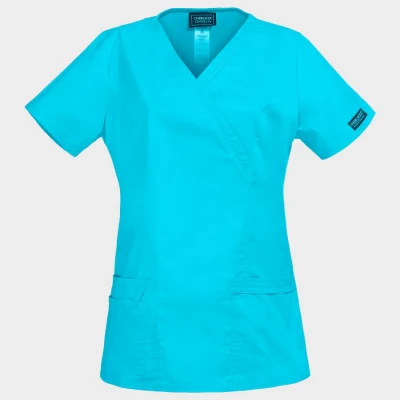 Tunică medicală pentru femei CHEROKEE WRAP TURQUOISE WWE4728 / Stenso / Sanitara, Asistenti medicali, Curatenie