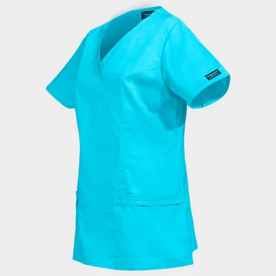 Tunică medicală pentru femei CHEROKEE WRAP TURQUOISE WWE4728 / Stenso / Sanitara, Asistenti medicali, Curatenie