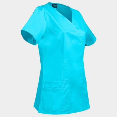 Tunică medicală pentru femei CHEROKEE WRAP TURQUOISE WWE4728 / Stenso / Sanitara, Asistenti medicali, Curatenie