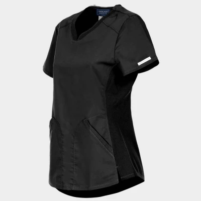 Women's medical tunic CHEROKEE V-NECK BLACK WWE601. / Stenso / Sanitara, Asistenti medicali, Curatenie