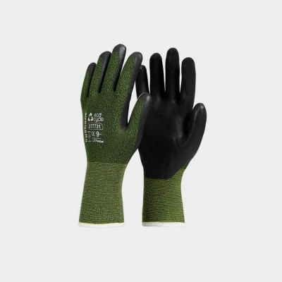 Mănuși tricotate ecologice topite în nitril EGEBANT ECOCYCLE GREEN / Stenso / Textile impregnate in nitril