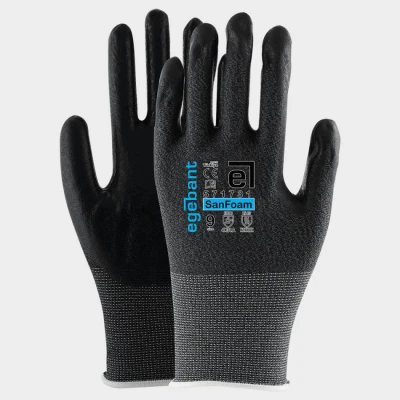 Mănuși rezistente la tăiere, îmbinate cu spumă de nitril EGEBANT SANFOAM / Stenso / Textile impregnate in nitril