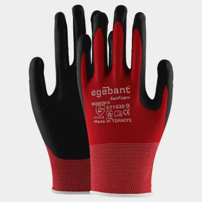 Mănuși din spumă de nitril topită EGEBANT SANFOAM / Stenso / Textile impregnate in nitril