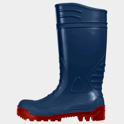 TORNADO S5 FO SR ALBASTRU/ROȘU Ghete de protecție / Stenso / Cizme protectie PVC, apa noroi, galosi PVC