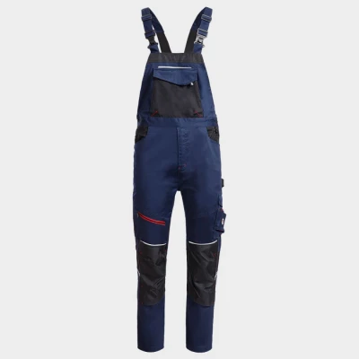 REVOLT 4STRETCH DARK BLUE/BLACK/RED Salopetă de lucru / Stenso / Pantaloni salopeta cu pieptar