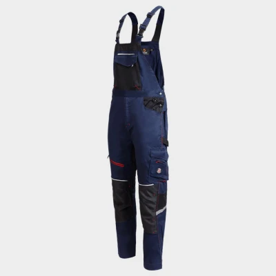 REVOLT 4STRETCH DARK BLUE/BLACK/RED Salopetă de lucru / Stenso / Pantaloni salopeta cu pieptar
