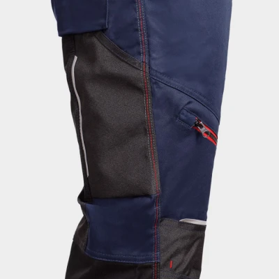 REVOLT 4STRETCH DARK BLUE/BLACK/RED Salopetă de lucru / Stenso / Pantaloni salopeta cu pieptar